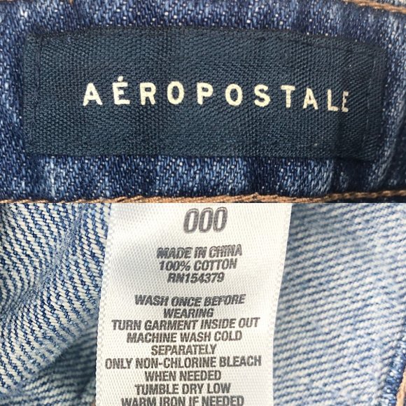 🚫SOLD 🚫   Aeropostale Distressed Raw Denim Skirt - Picture 8 of 10